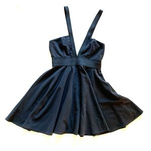 Black circle skirt dress